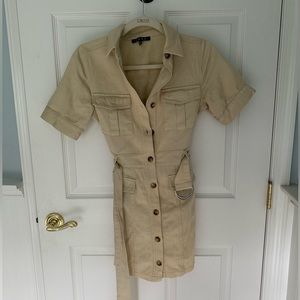 Fore denim material mini dress